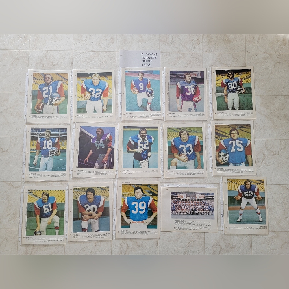 1978 Montreal Alouettes CFL Dimanche Derniere Heure Football Prints